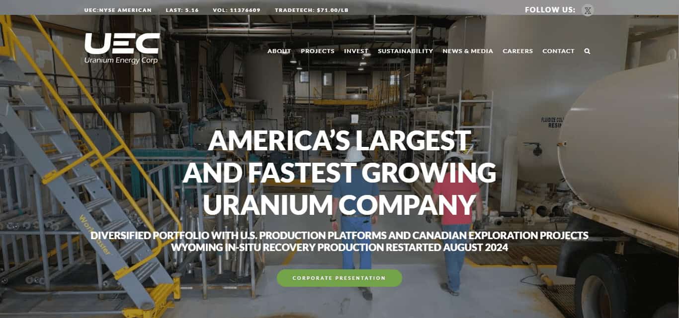Uranium Energy Corp (NYSEMKT: UEC)