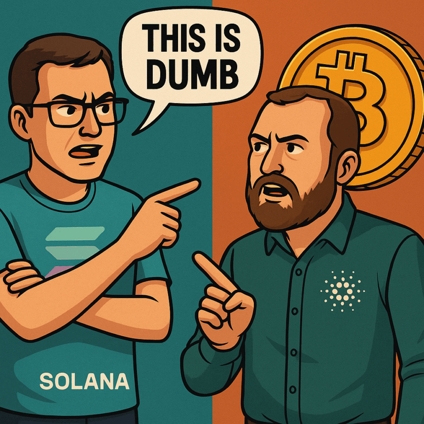 Solana CEO Slams Cardano's Bitcoin Treasury Plan, Sparks Crypto Community Clash