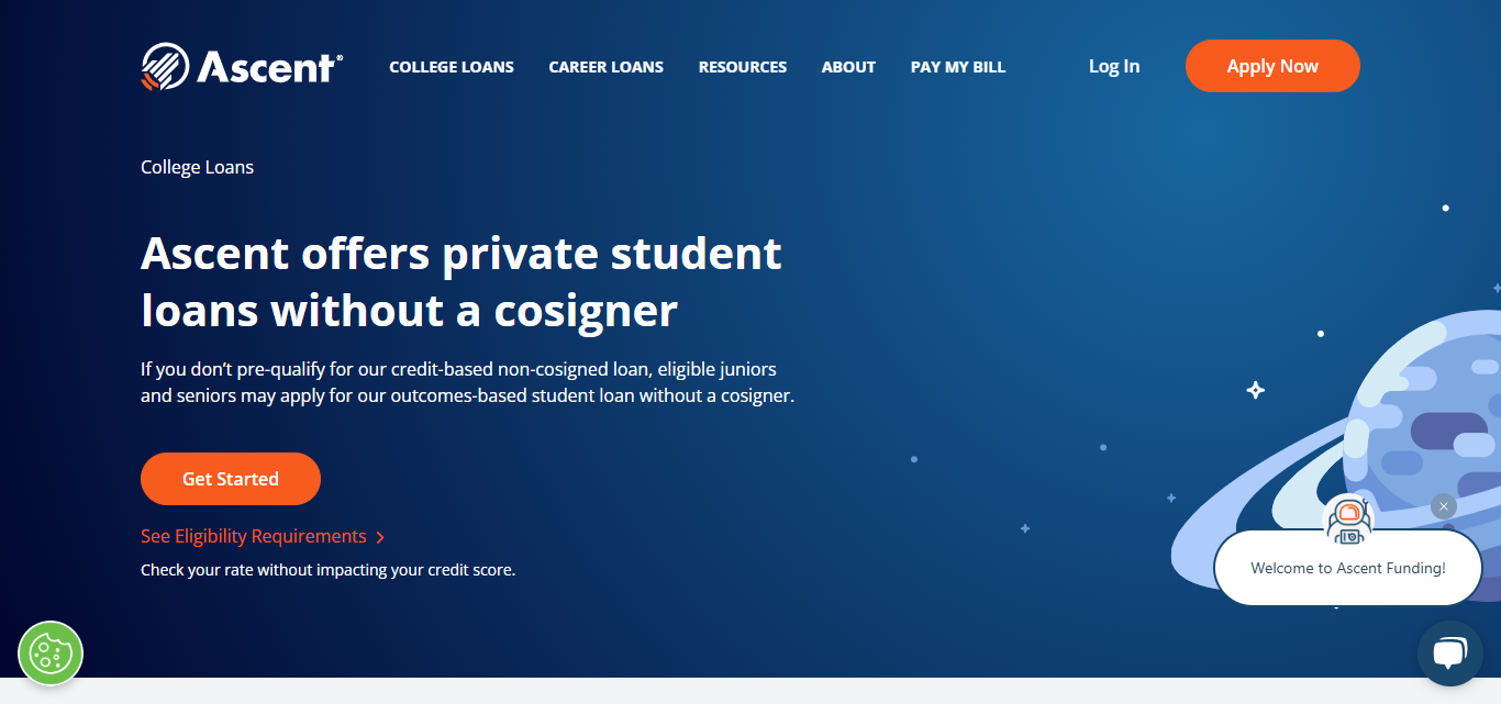Ascent Non-Cosigned Student Loan