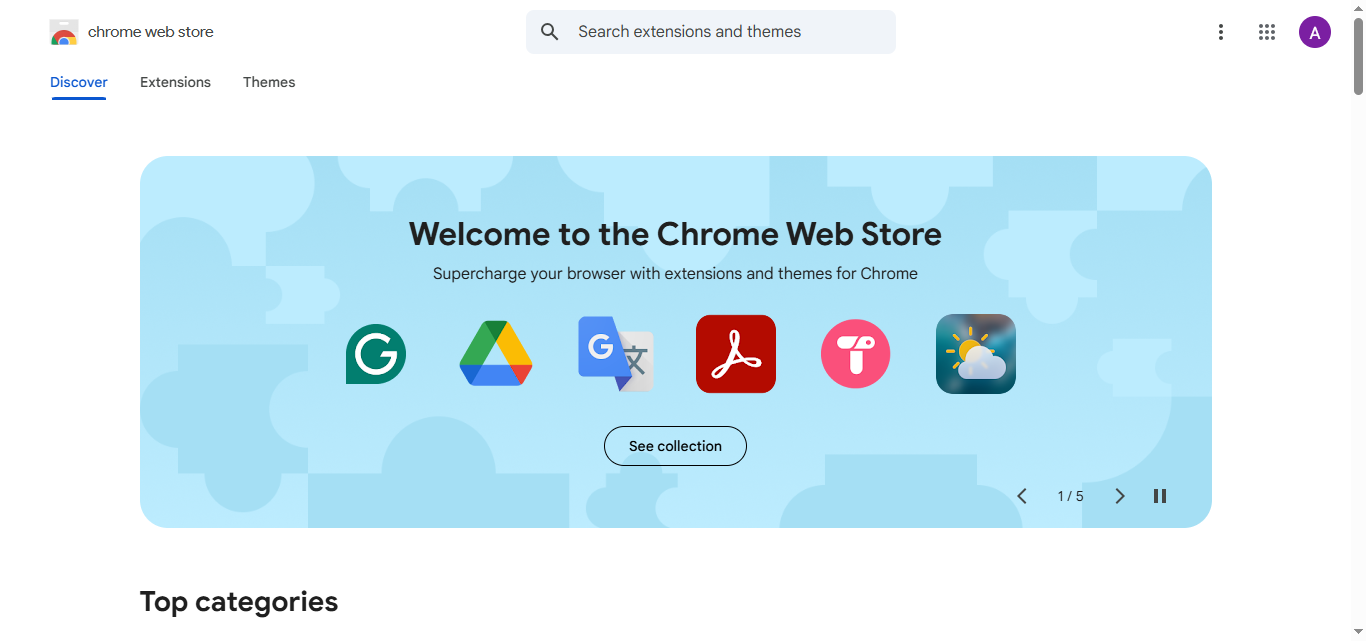 Visit the Chrome Web Store