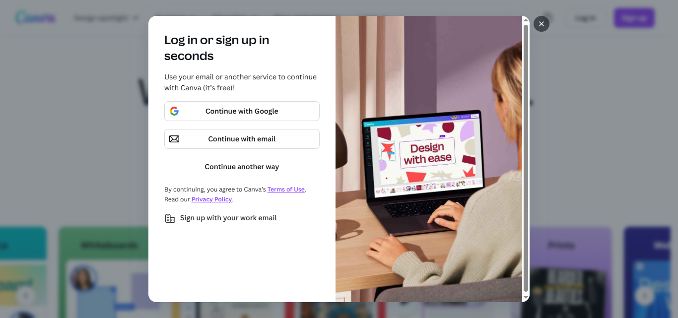 Sign Up For Canva