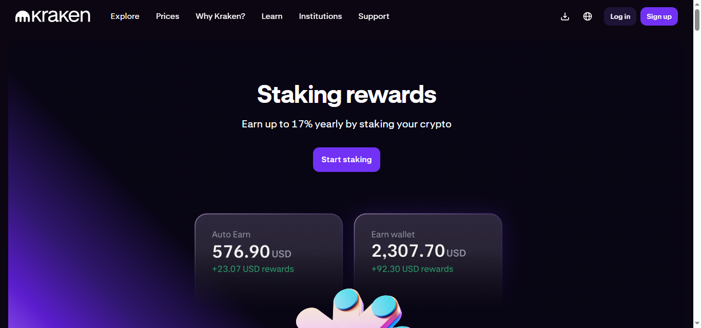 Staking through Kraken