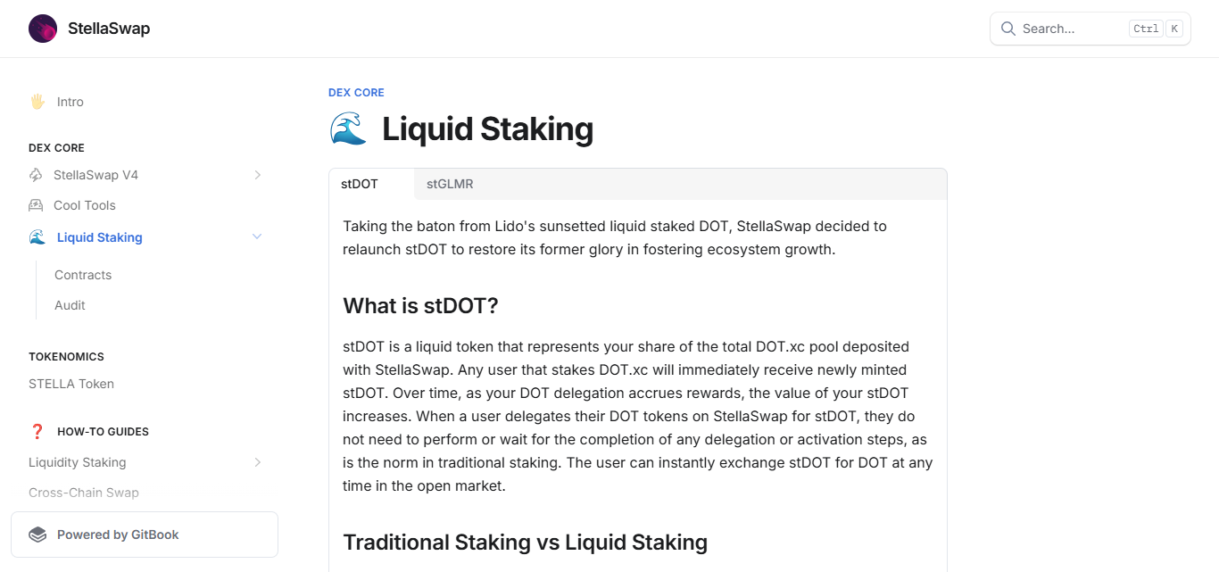 Liquid Staking via Lido (via Stellaswap)