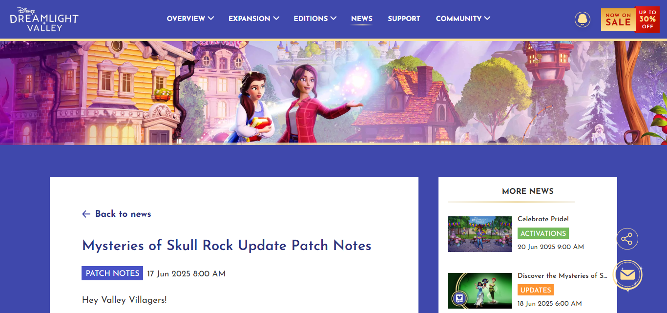 Dreamlight Valley 2025 Update