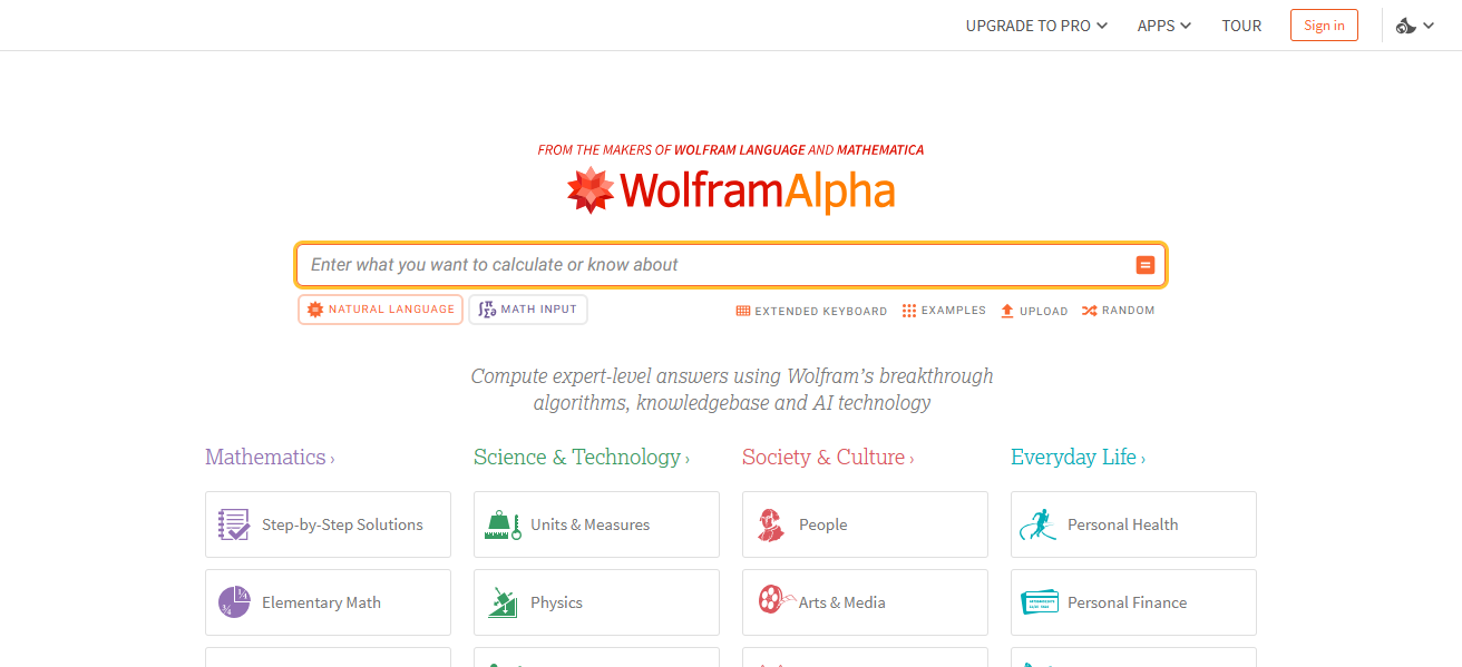 Wolfram Alpha