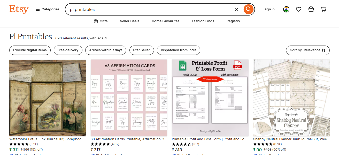 Etsy (for PL Printables)