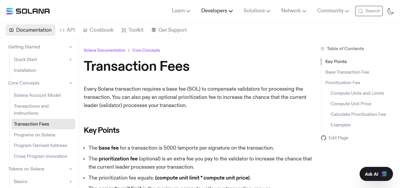 Solana Fees API