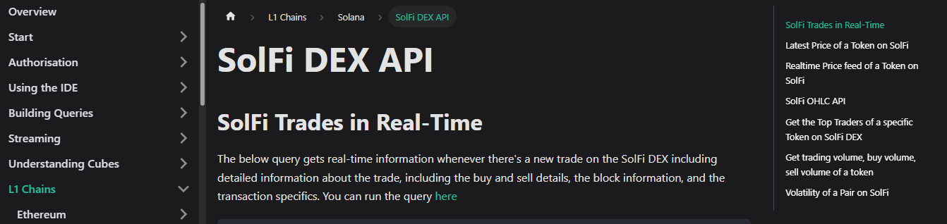SolFi DEX API
