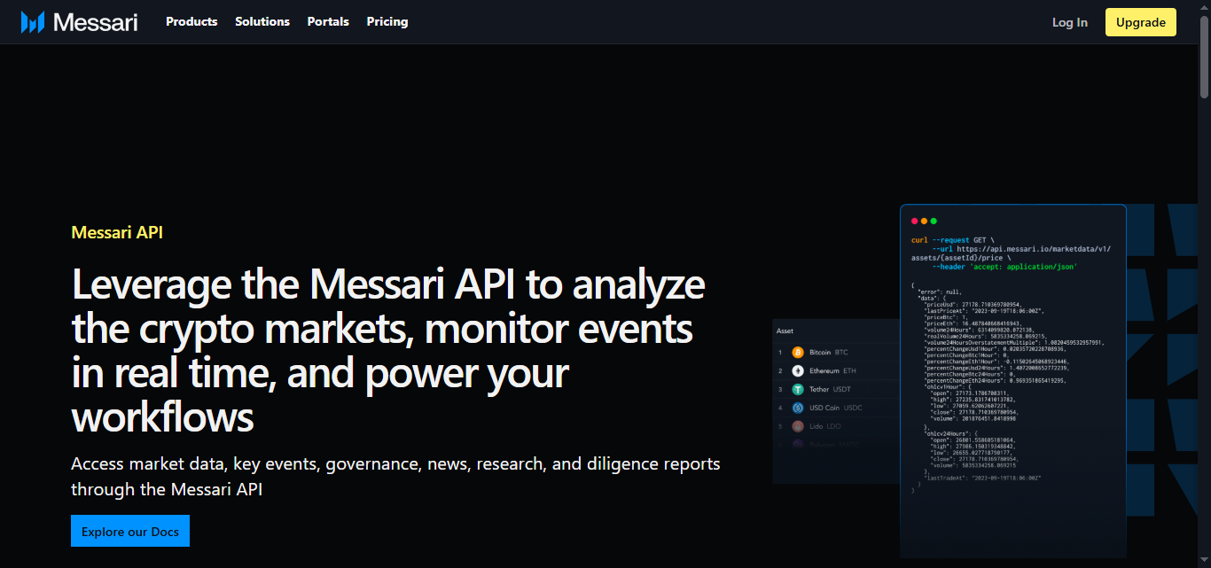 Messari API