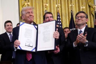 Trump signs the GENIUS Act into law, creating the first U.S. stablecoin regulation and signaling a major shift in national crypto policy and oversight.