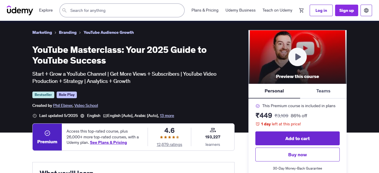YouTube Marketing Masterclass – Udemy