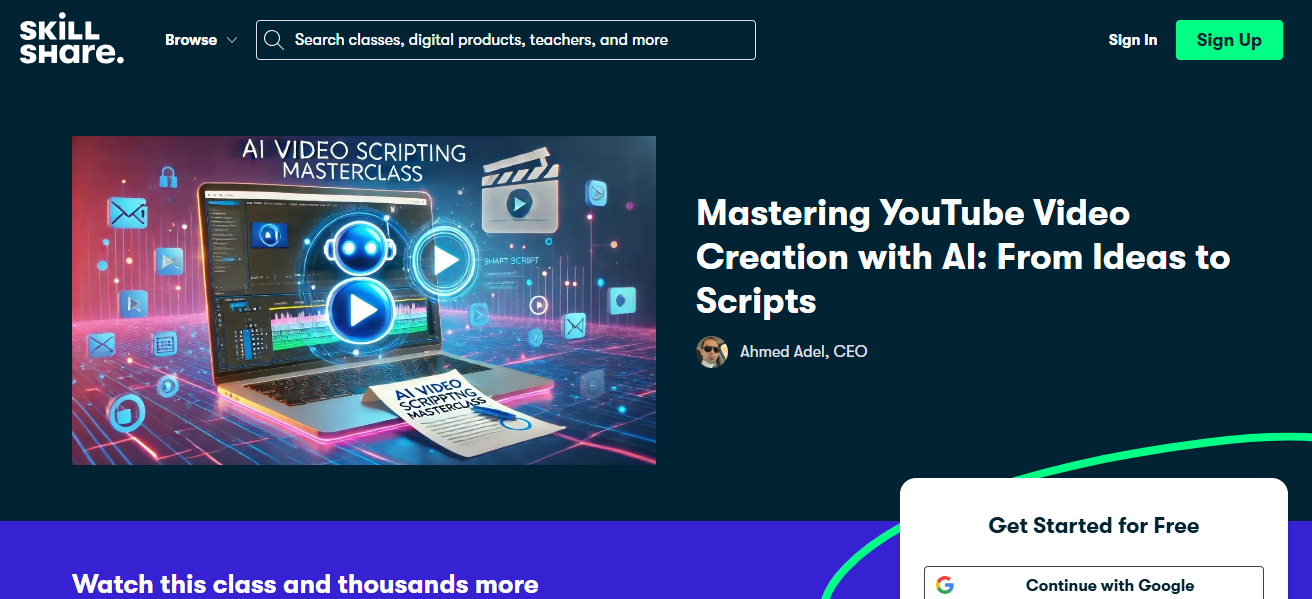 Skillshare – YouTube Success with AI Tools