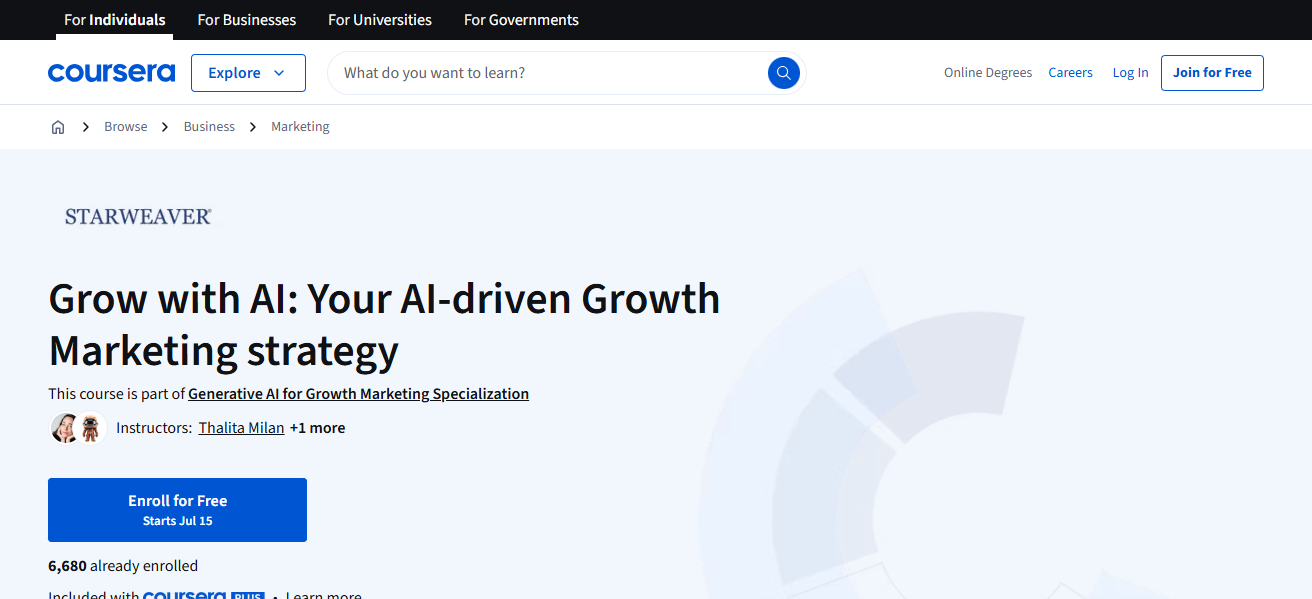 Grow Your Channel with AI – Coursera Project