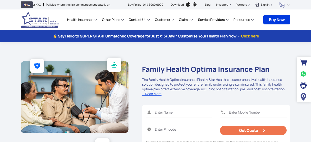 Star Health Family Health Optima
