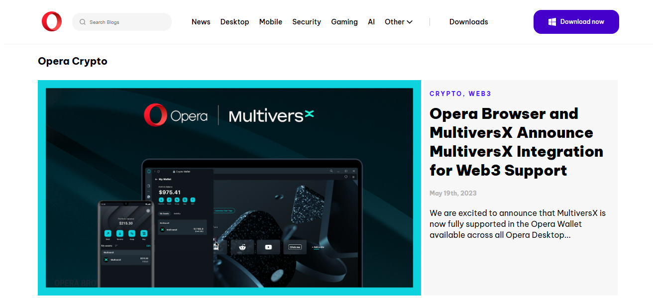 Opera Crypto