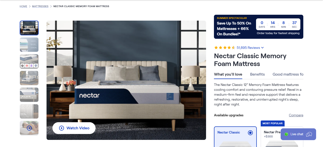 Nectar Memory Foam Mattress