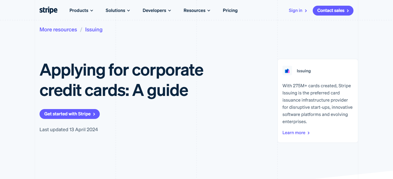 Stripe Corporate Card