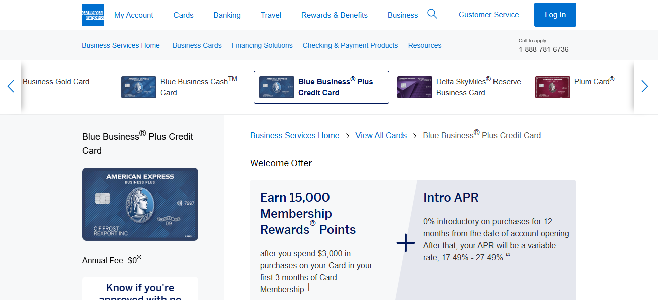 American Express Blue Business Plus