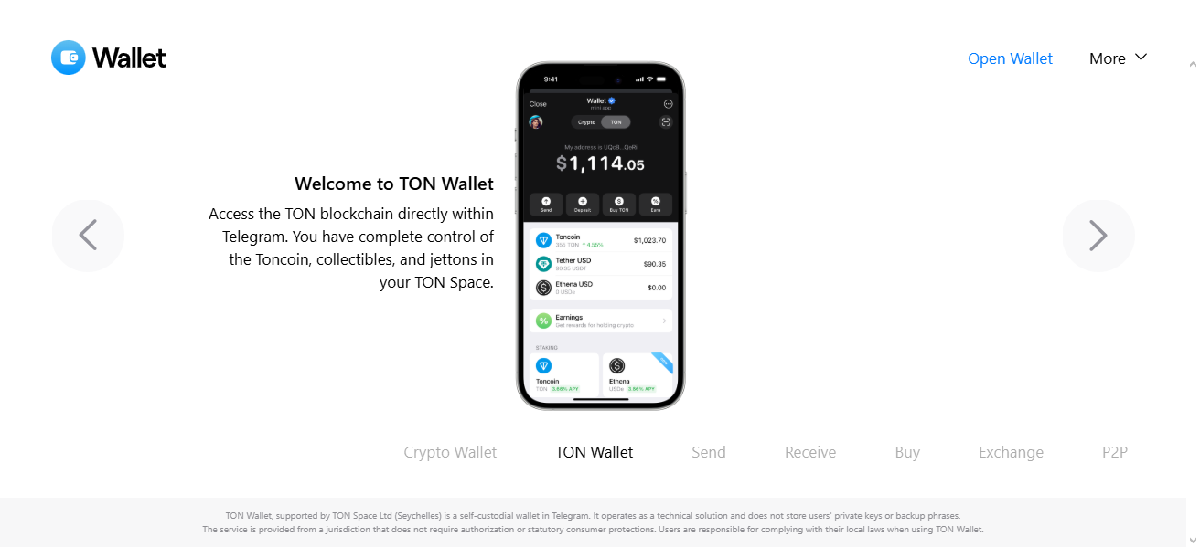 Ton Space Wallet Integration