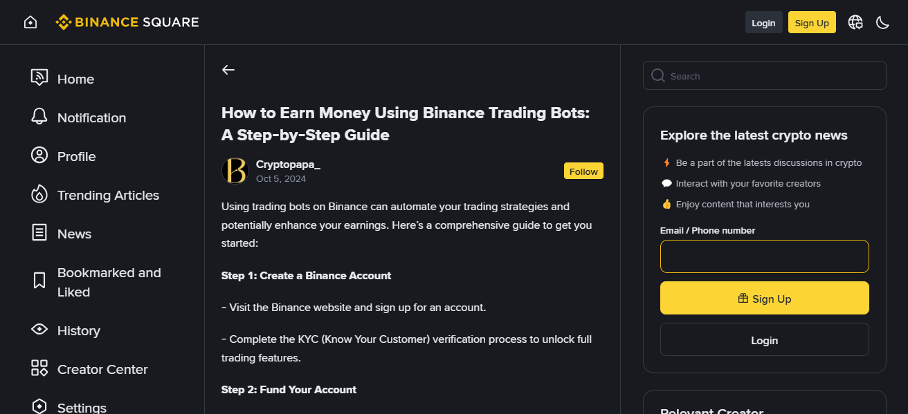 Using Binance Pay via Bot