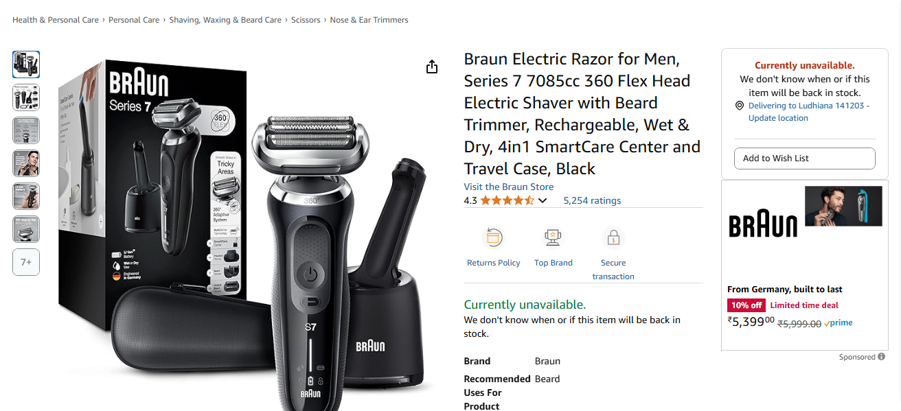Braun Series 7