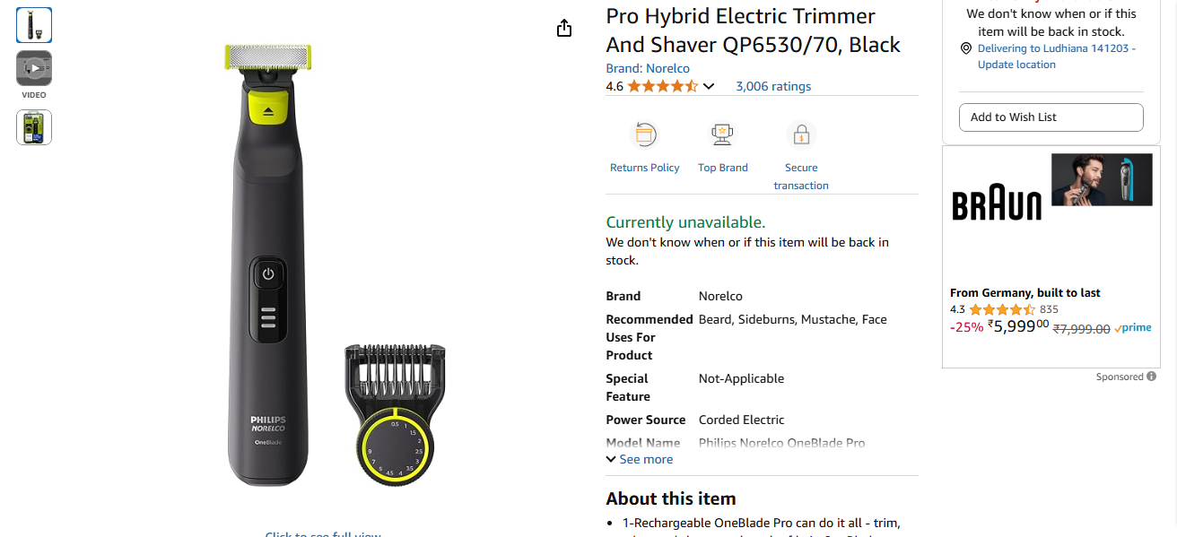 Philips OneBlade Pro