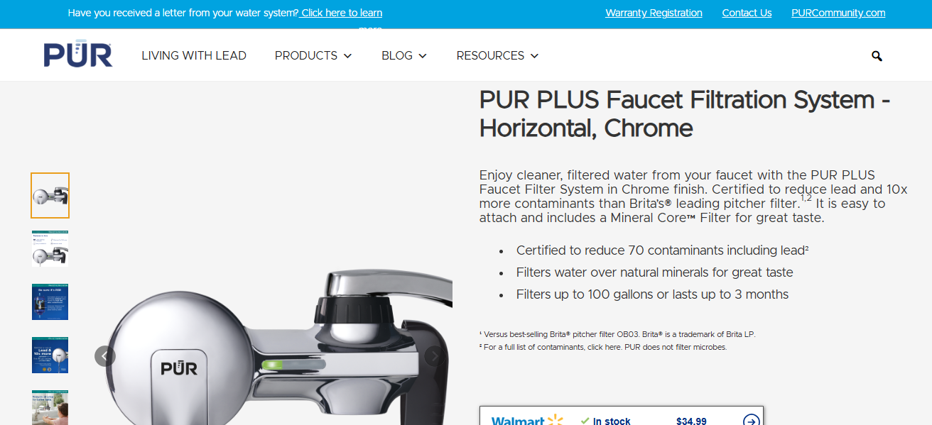 PUR Plus Faucet Mount Filter