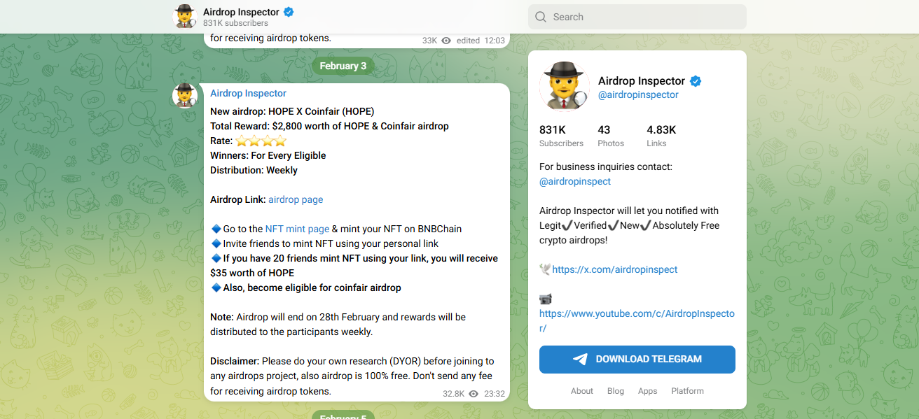 Airdrop Inspector Bot