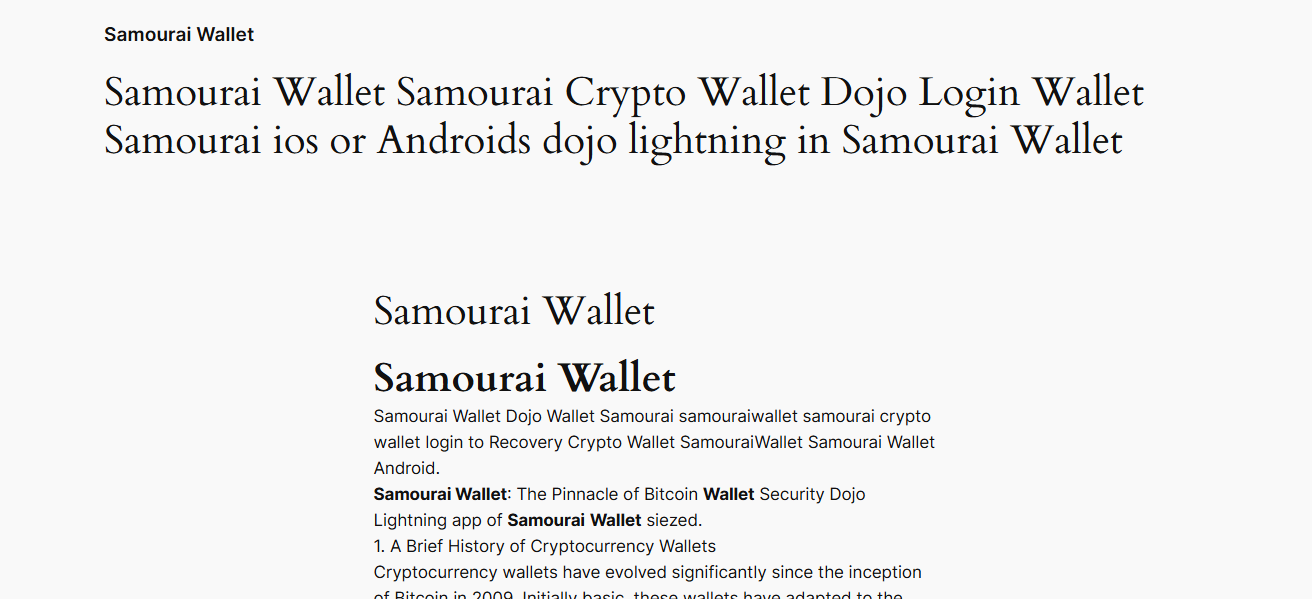 Samourai Wallet + Dojo