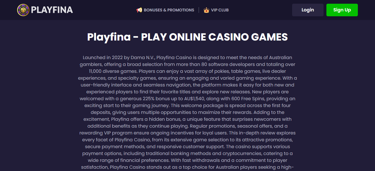 Playfina Casino