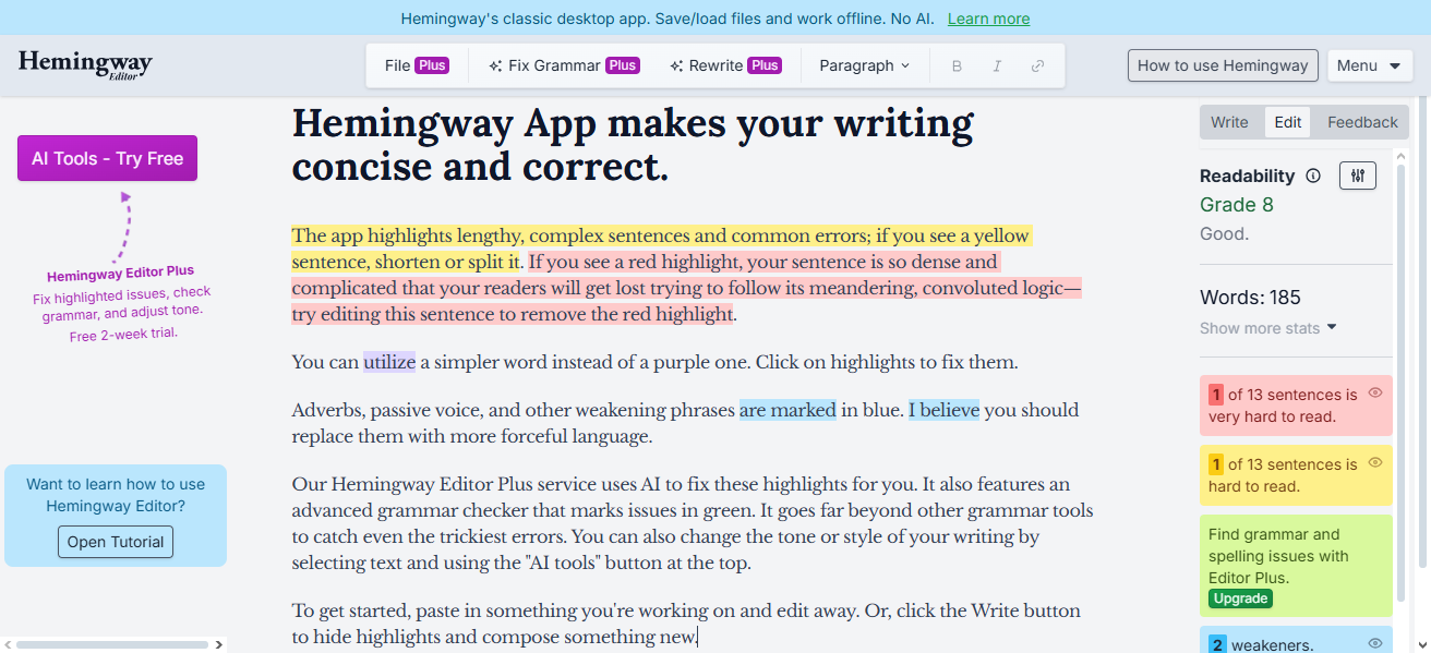 Hemingway Editor