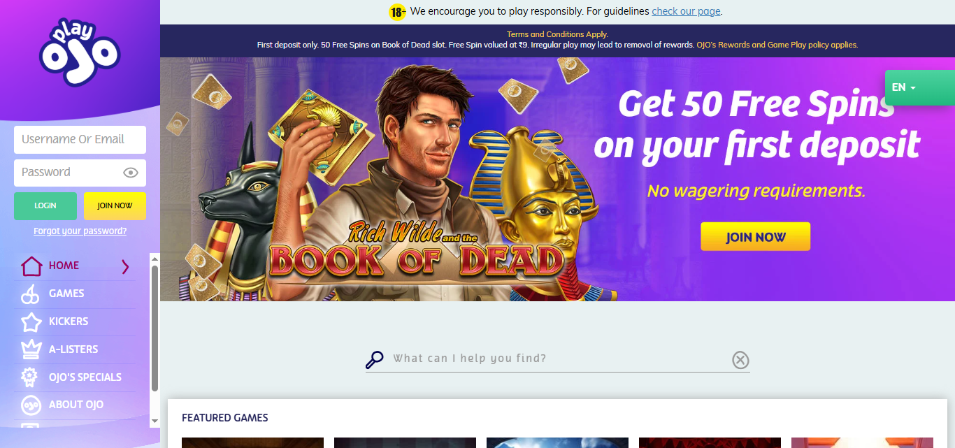 PlayOJO Casino