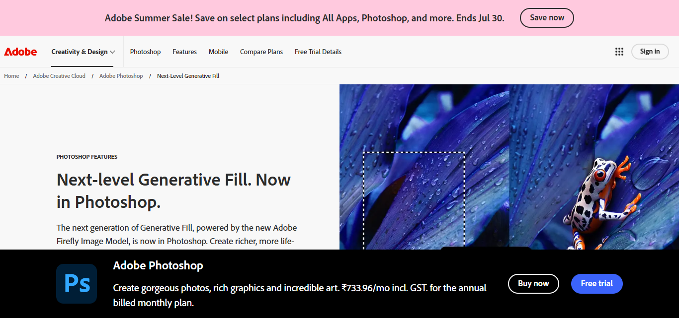 Adobe Photoshop (Generative Fill)