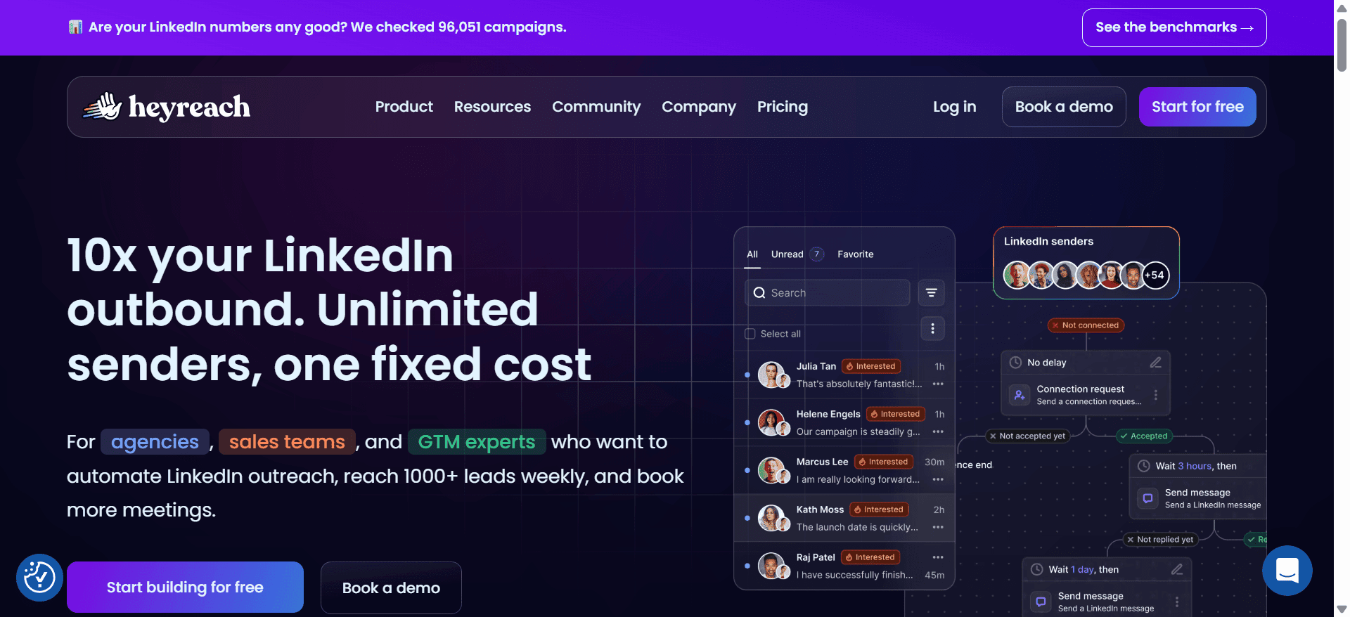 Hey Reach is a tool for agencies, sales and growth