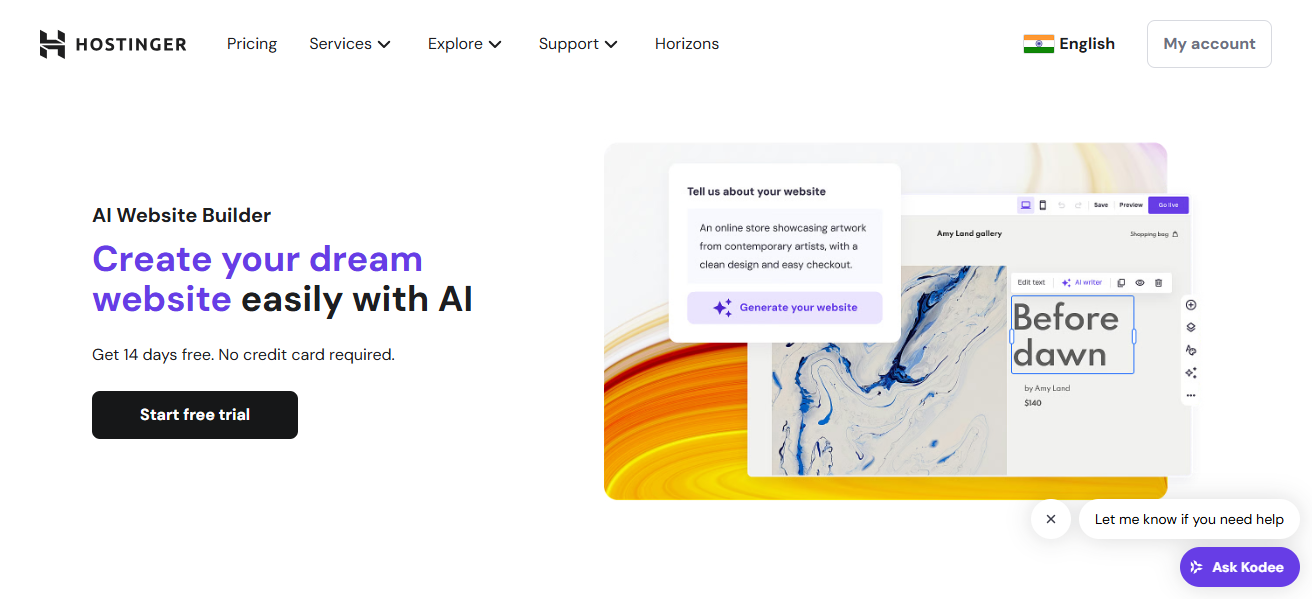 Hostinger AI Builder