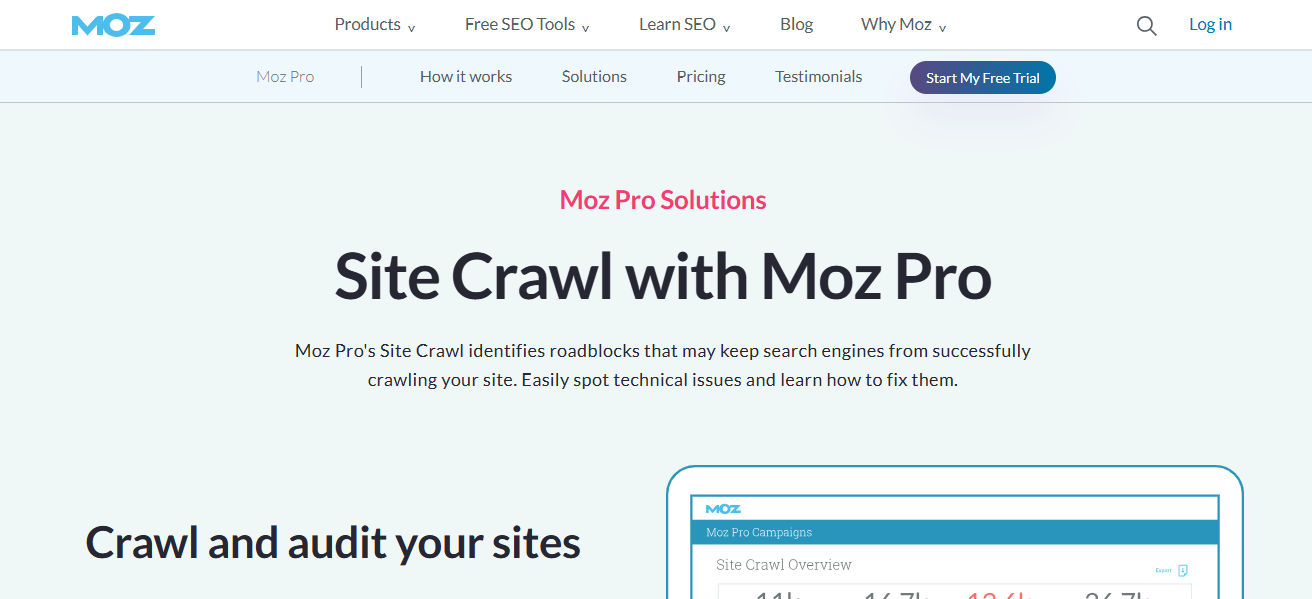 Moz Pro Site Crawl