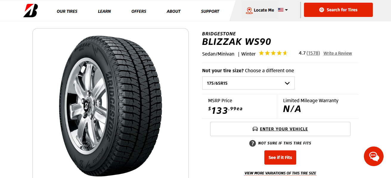 Bridgestone Blizzak WS90