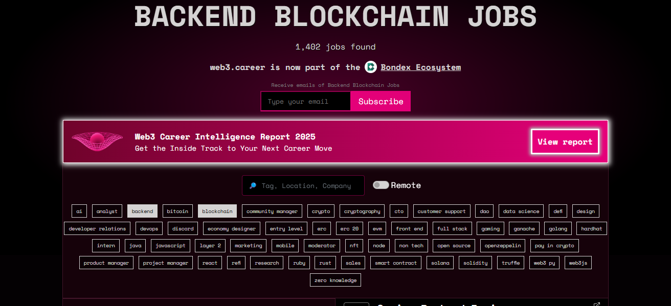 Backend Engineer (Blockchain)