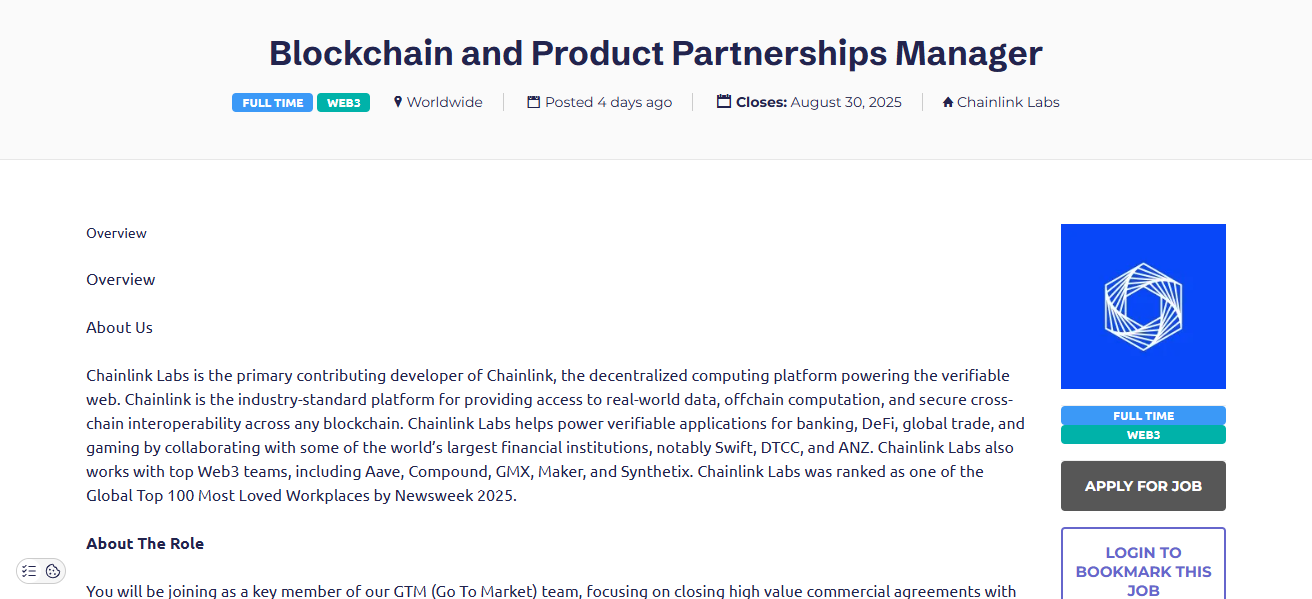 Blockchain Product Manager