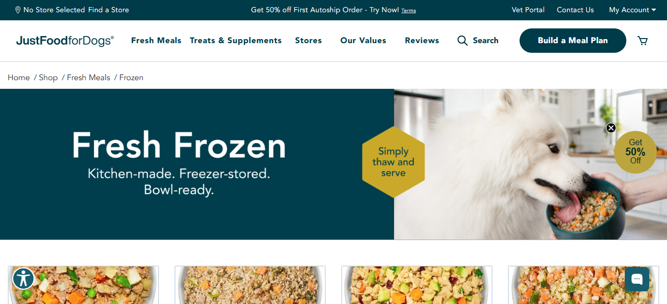 JustFoodForDogs Fresh Frozen Dog Food