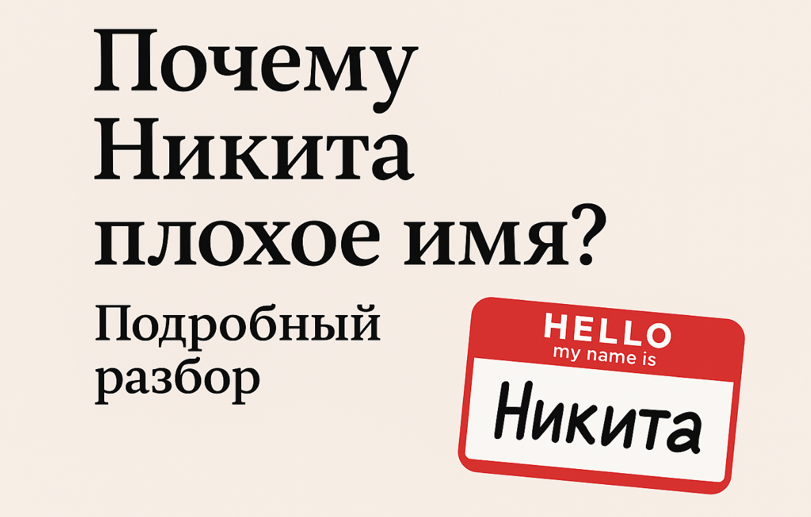 Почему Никита плохое имя? Полный разбор и мнение