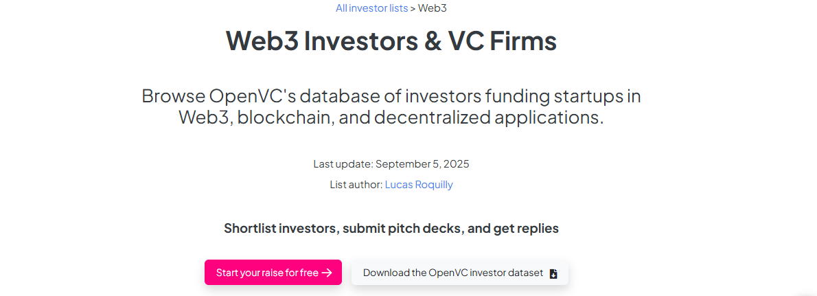 Web3 Investment & VC Connect