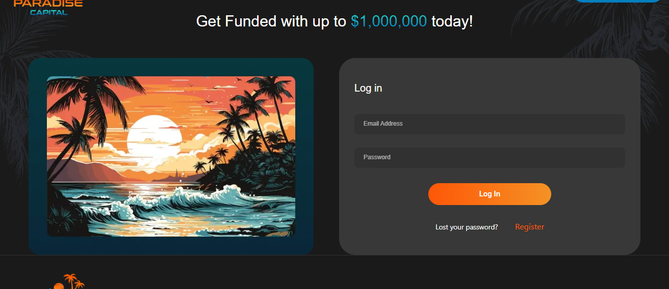 How To Login Paradise Capital Prop firm