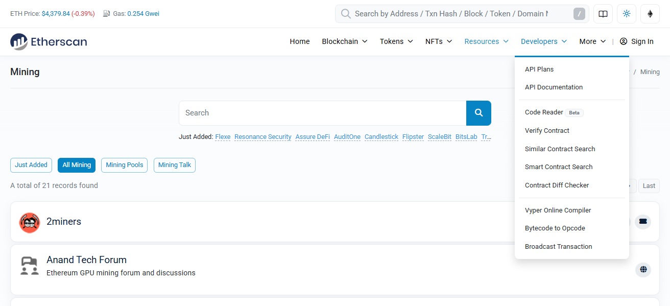 Etherscan Mining Host