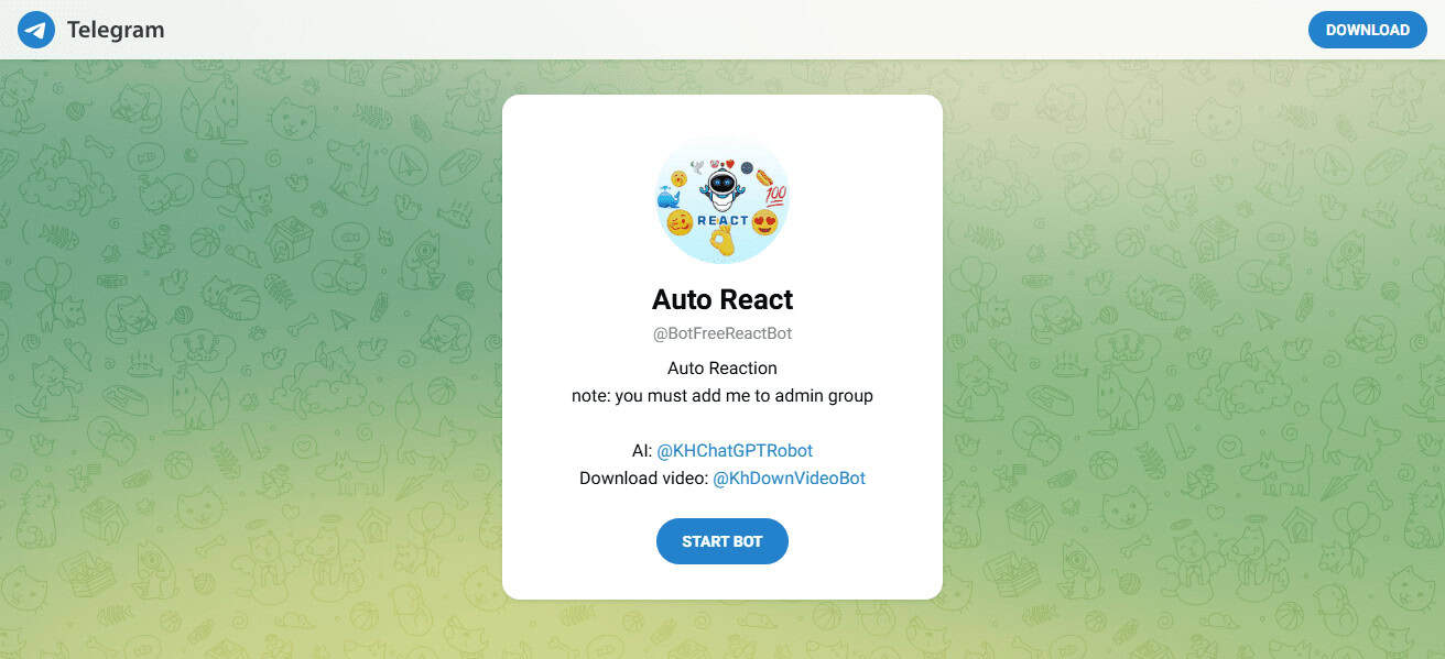 BotFreeReactBot