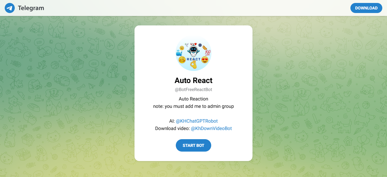 BotFreeReactBot