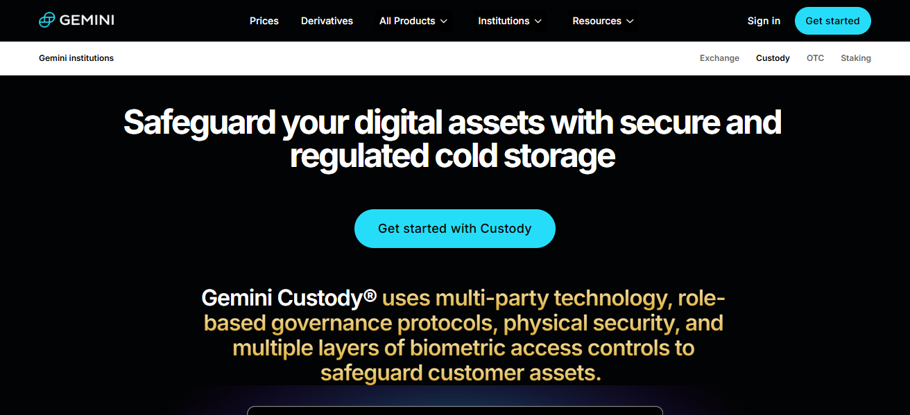 Gemini Custody