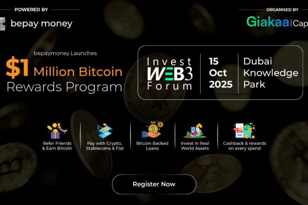 Bepay money to Launch $1 Million Bitcoin Rewards Program at Invest Web3 Forum Dubai 2026