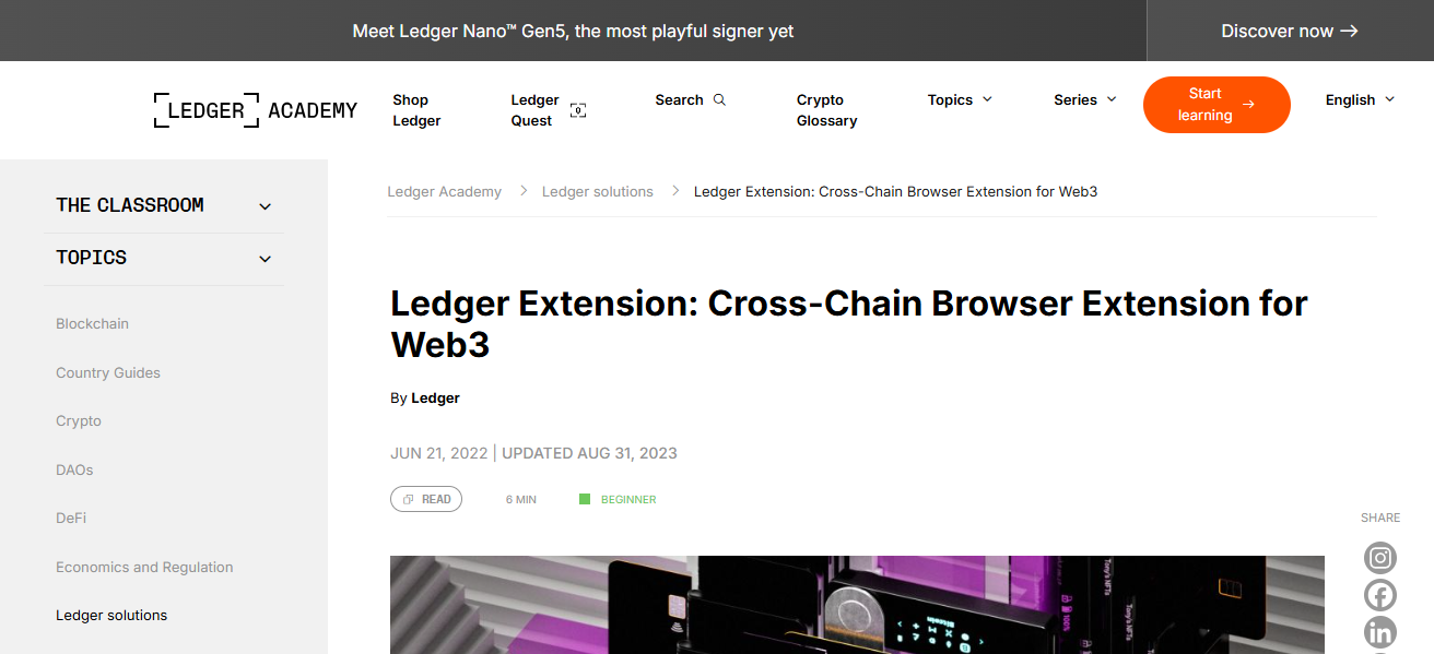 5. Ledger Wallet Extension