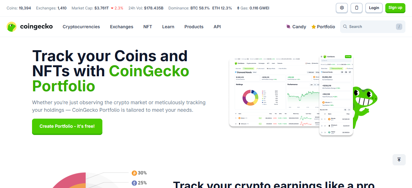 CoinGecko Portfolio